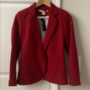 Dark red blazer